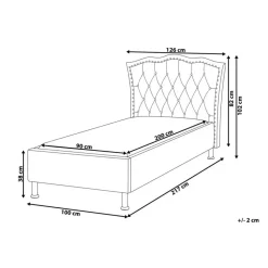 METZ - Eenpersoonsbed - Roze - 90 x 200 cm - Fluweel