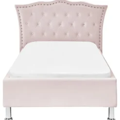 METZ - Eenpersoonsbed - Roze - 90 x 200 cm - Fluweel