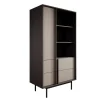 Meubella - Antigo - Boekenkast - Beige/Antraciet - 83x43x155 cm