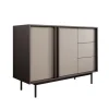 Meubella - Antigo - Dressoir - Beige/Antraciet - 123x43x87 cm