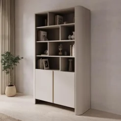 Meubella - Barbados - Boekenkast - Beige - 103x39x170 cm