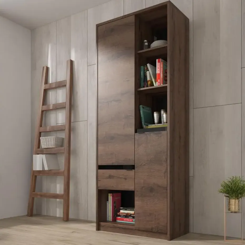 Meubella - Boekenkast Diplo - Eiken - 80 cm