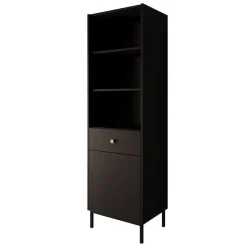 Meubella - Boekenkast Norment - Zwart - 54 cm