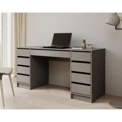 Meubella - Bureau Avio 2 - Antraciet - 154 cm