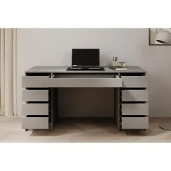 Meubella - Bureau Avio 2 - Antraciet - 154 cm