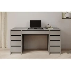 Meubella - Bureau Avio 2 - Antraciet - 154 cm