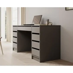 Meubella - Bureau Avio 2 - Antraciet - 154 cm