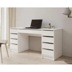 Meubella - Bureau Avio 2 - Wit - 154 cm