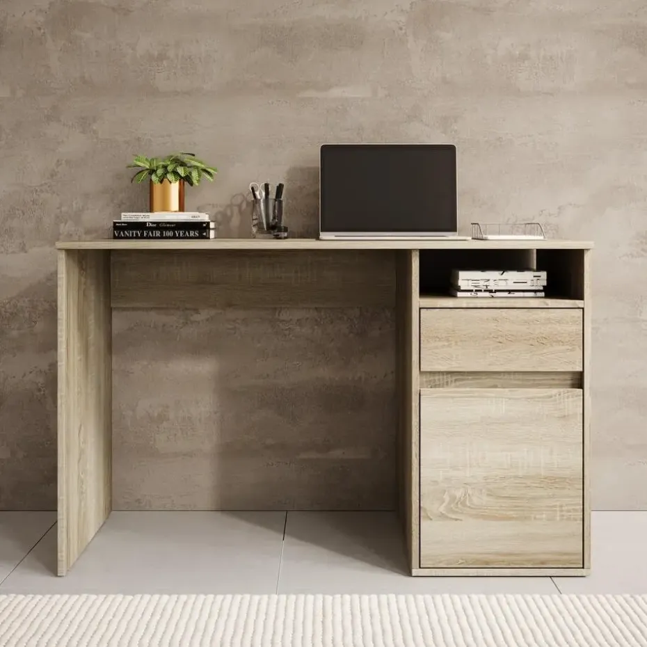 Meubella - Bureau Babot - Eiken 1 - 120 cm