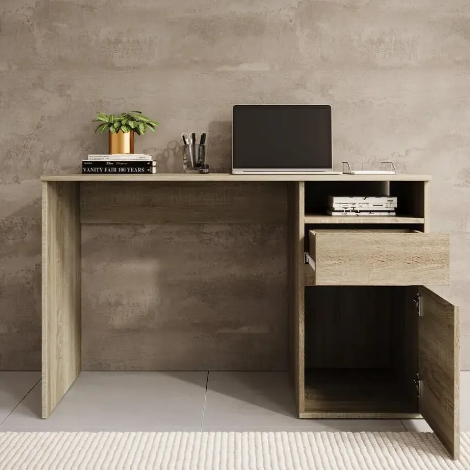 Meubella - Bureau Babot - Eiken 1 - 120 cm
