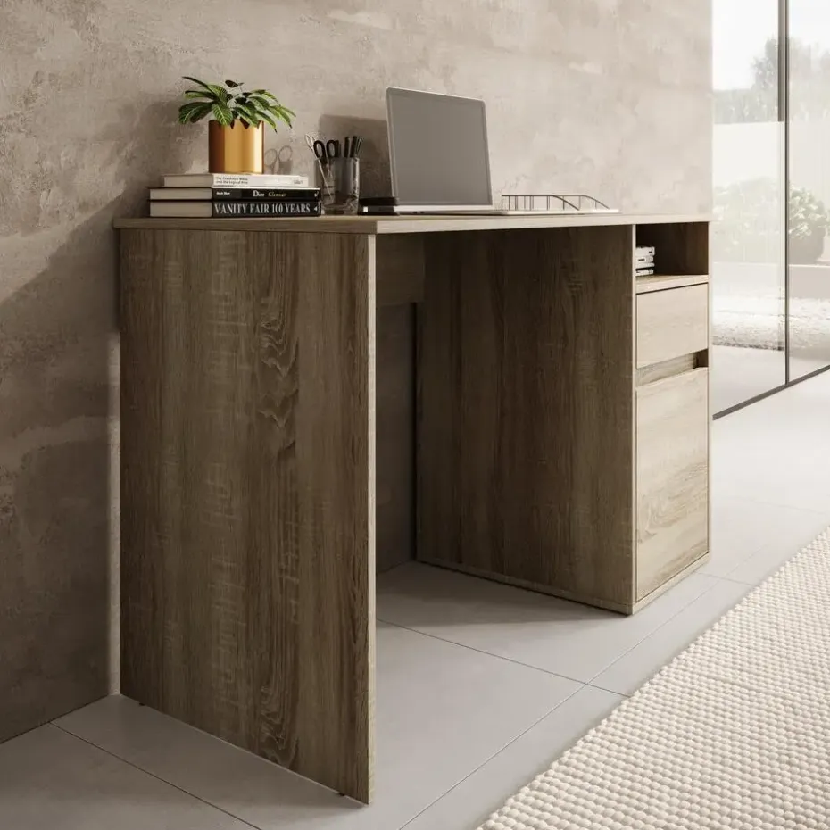 Meubella - Bureau Babot - Eiken 1 - 120 cm