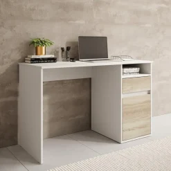Meubella - Bureau Babot - Wit 2 - 120 cm