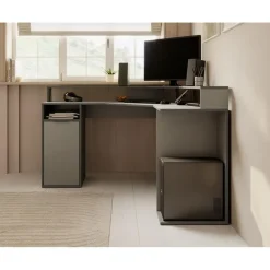 Meubella - Bureau Charlotte - Grijs - 139 cm