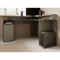 Meubella - Bureau Charlotte - Grijs - 139 cm