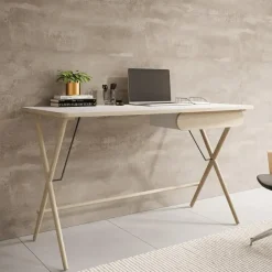 Meubella - Bureau Moron - Licht eiken - 135 cm