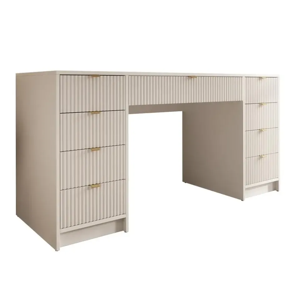 Meubella - Bureau Tavares 2 - Wit - 154 cm