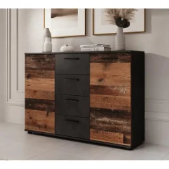 Meubella - Dressoir Bellini - Grijs - 120 cm