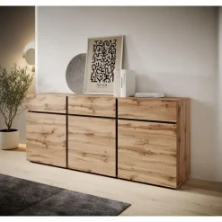 Meubella - Dressoir Cainan - Eiken - 180 cm
