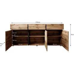 Meubella - Dressoir Cainan - Eiken - 180 cm