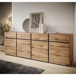 Meubella - Dressoir Cainan - Eiken - 225 cm