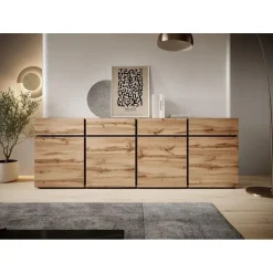 Meubella - Dressoir Cainan - Eiken - 225 cm