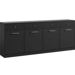 Meubella - Dressoir Dream - Zwart - 200 cm