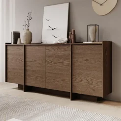Meubella - Dressoir Jaxon - Donker eiken - 200 cm