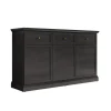 Meubella - Dressoir Leroy - Zwart eiken - 146 cm