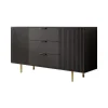Meubella - Dressoir Nicola - Mat zwart - 150 cm