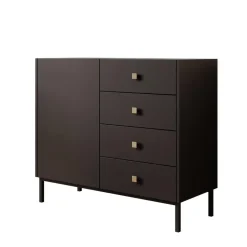 Meubella - Dressoir Norment - Zwart - 100 cm