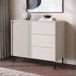 Meubella - Dressoir Orvana - Beige - 103 cm