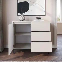 Meubella - Dressoir Orvana - Beige - 103 cm