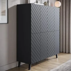 Meubella - Dressoir Pulse - Zwart - 120 cm
