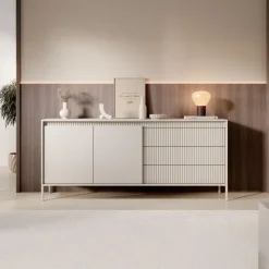 Meubella - Dressoir Saran - Beige - 187 cm