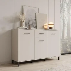 Meubella - Dressoir Vidor - Beige - 138 cm - 1 lade