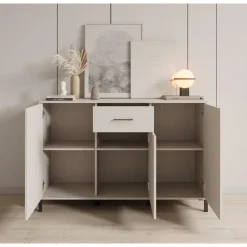 Meubella - Dressoir Vidor - Beige - 138 cm - 1 lade