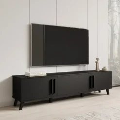 Meubella - Hydra - TV-Meubel - Zwart - 180 cm