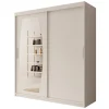 Meubella - Kledingkast Azai - Wit - 180 cm - Met spiegel