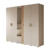 Meubella - Kledingkast Bahia - Beige - 224 cm - Met spiegel