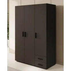 Meubella - Kledingkast Bellini - Antraciet - 120 cm