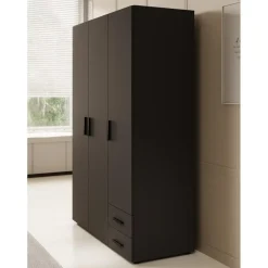 Meubella - Kledingkast Bellini - Antraciet - 120 cm