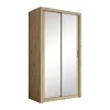 Meubella - Kledingkast Blake - Eiken - 120 cm - Met spiegel