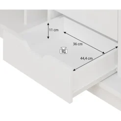 Meubella - Kledingkast Blake - Mat Zwart - 250 cm - Met spiegel
