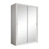 Meubella - Kledingkast Blake - Wit - 150 cm - Met spiegel