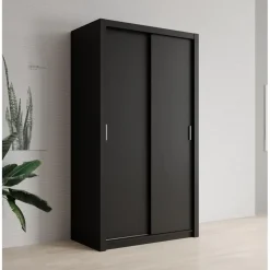 Meubella - Kledingkast Blake - Mat Zwart - 120 cm