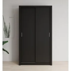 Meubella - Kledingkast Blake - Mat Zwart - 120 cm