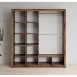 Meubella - Kledingkast Blake - Donker eiken - 200 cm