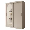 Meubella - Kledingkast Bodhi - Beige - 150 cm - Met spiegel