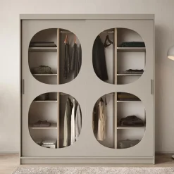 Meubella - Kledingkast Bravanti - Beige - 180 cm