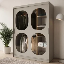 Meubella - Kledingkast Bravanti - Beige - 150 cm